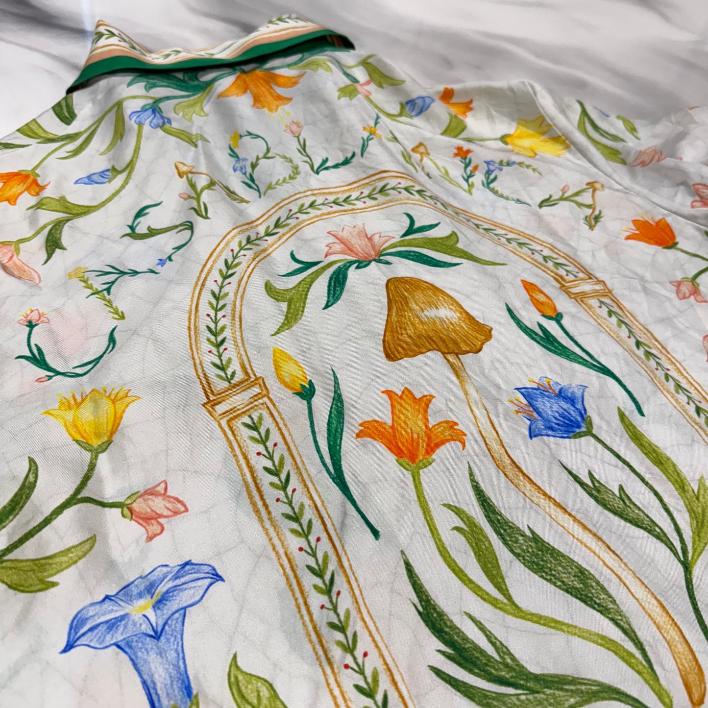 Casablanca L'Arche Fleurie Silk Shirt & Shorts