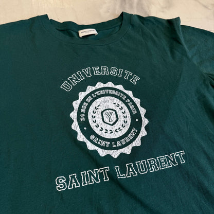 Saint Laurent University Tee Green