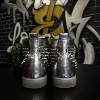 Louboutin Louis Orlato Flat Spikes Metallic