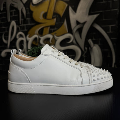 Louboutin Louis Junior Spikes Low White