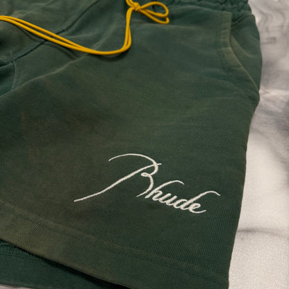Rhude Green Sweatshorts