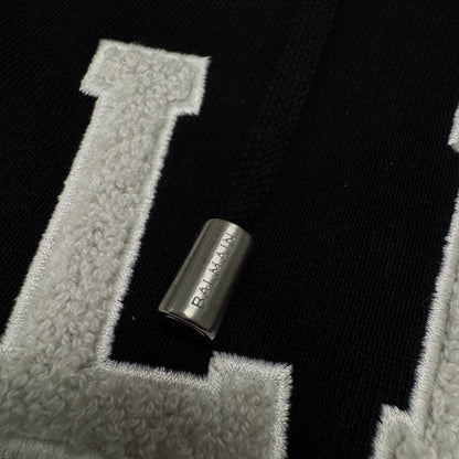 Balmain Logo Hoodie Black