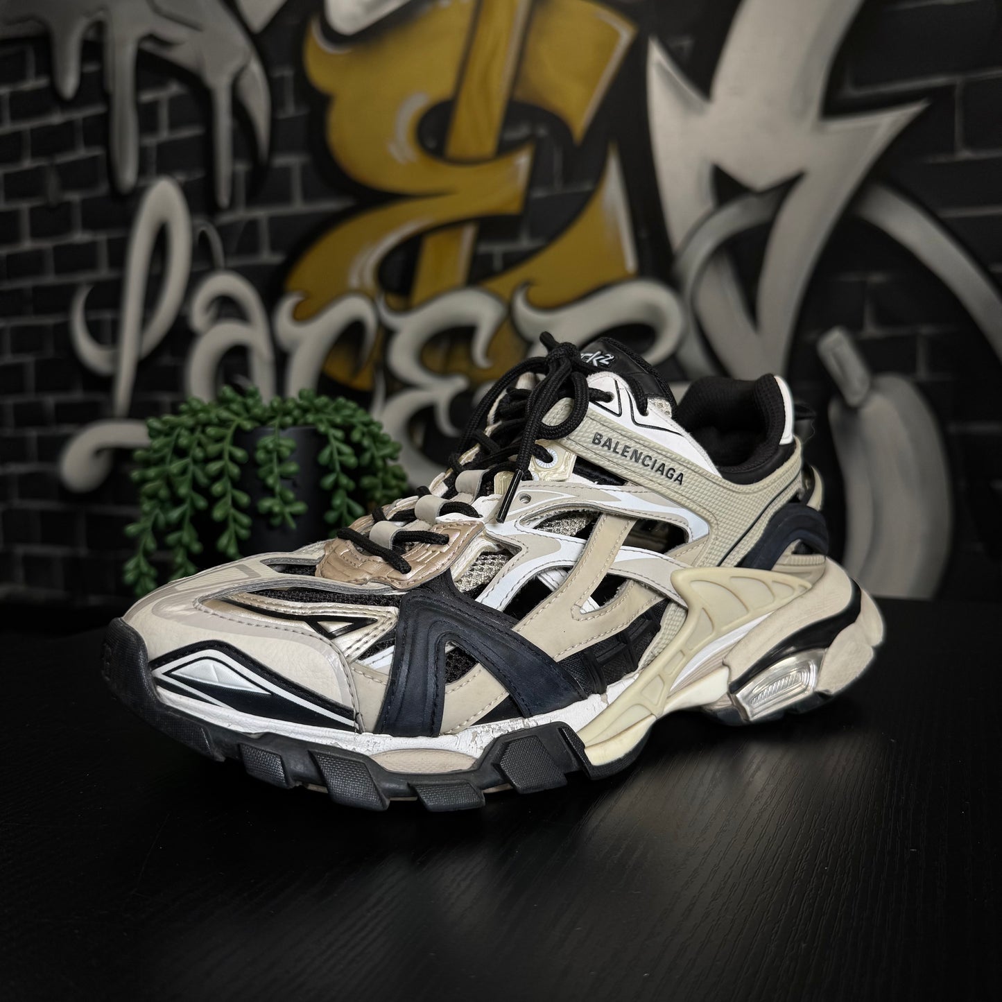 Balenciaga Track2 Beige Black