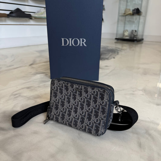 Dior Shoulder Pouch Navy/Grey