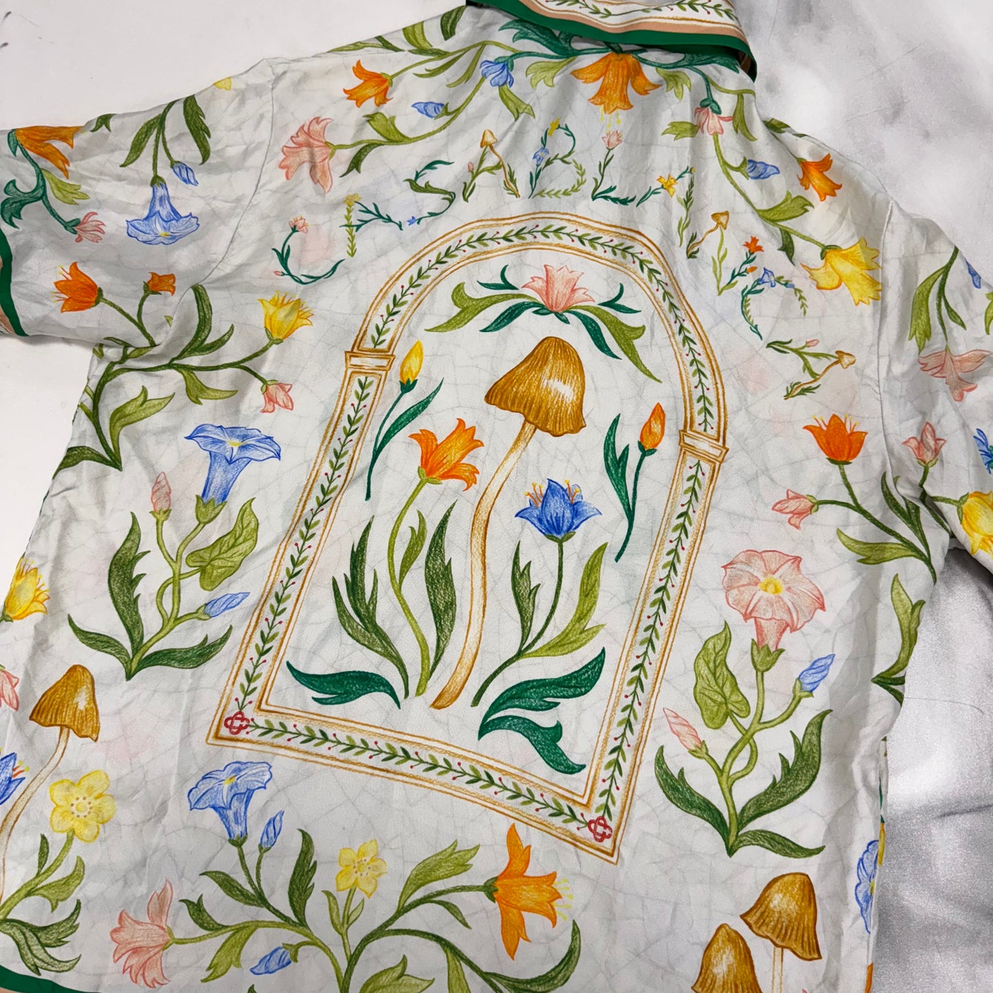 Casablanca L'Arche Fleurie Silk Shirt & Shorts