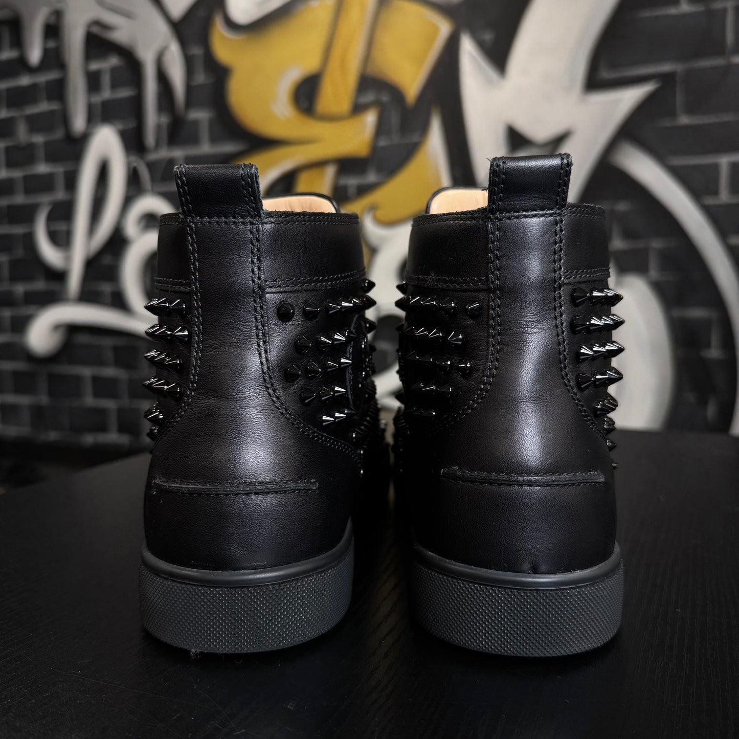 Louboutin Louis Orlato Spike Flat Black