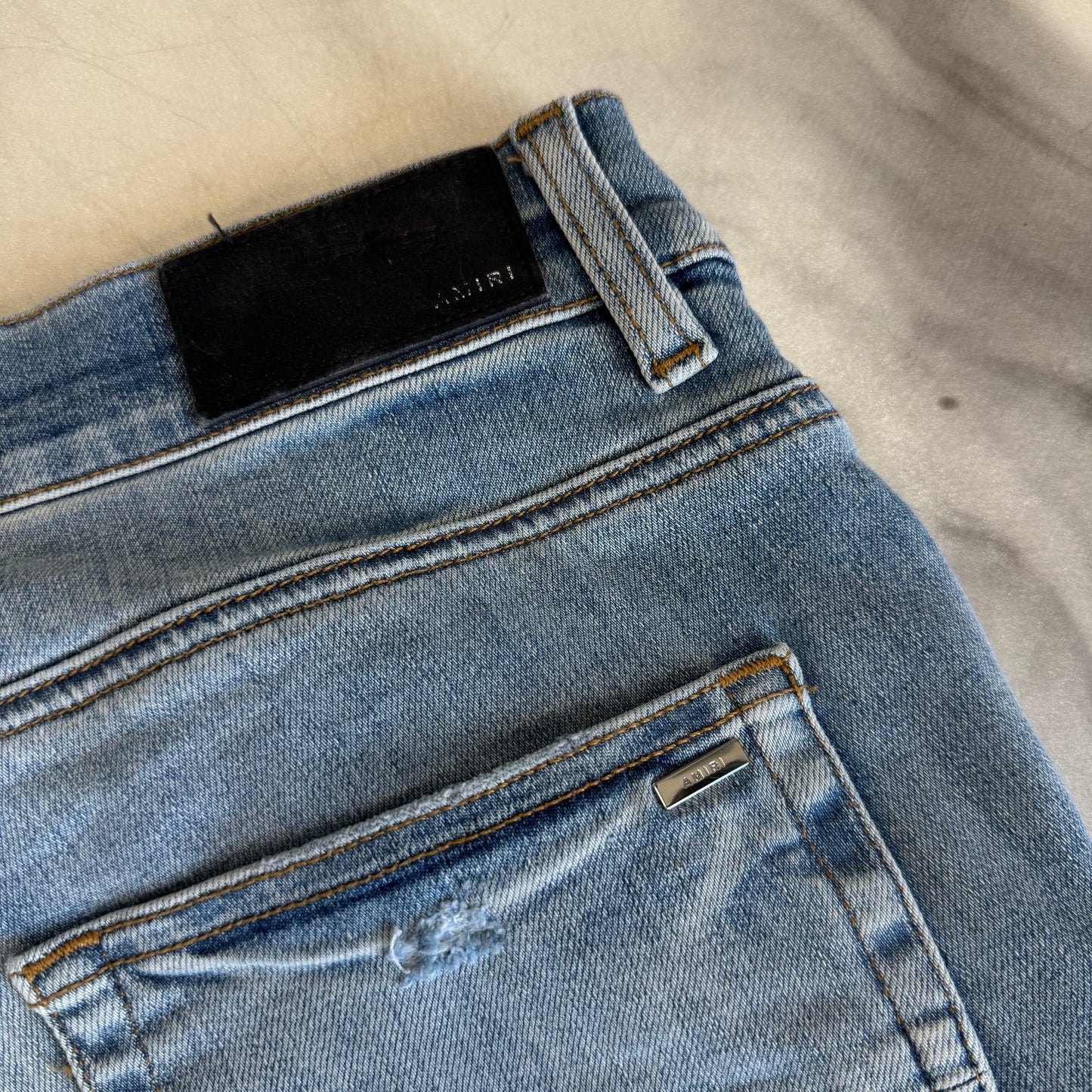 Amiri Bandana Blue Jeans