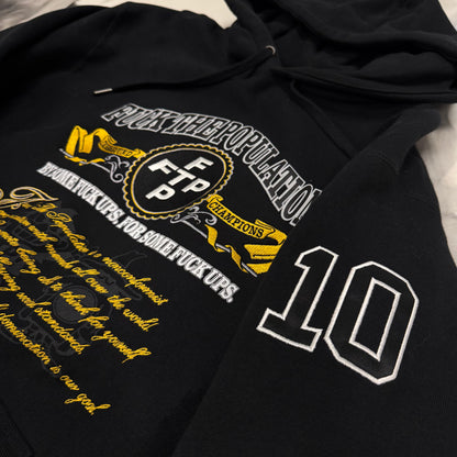 FTP Embroided Hoodie Black