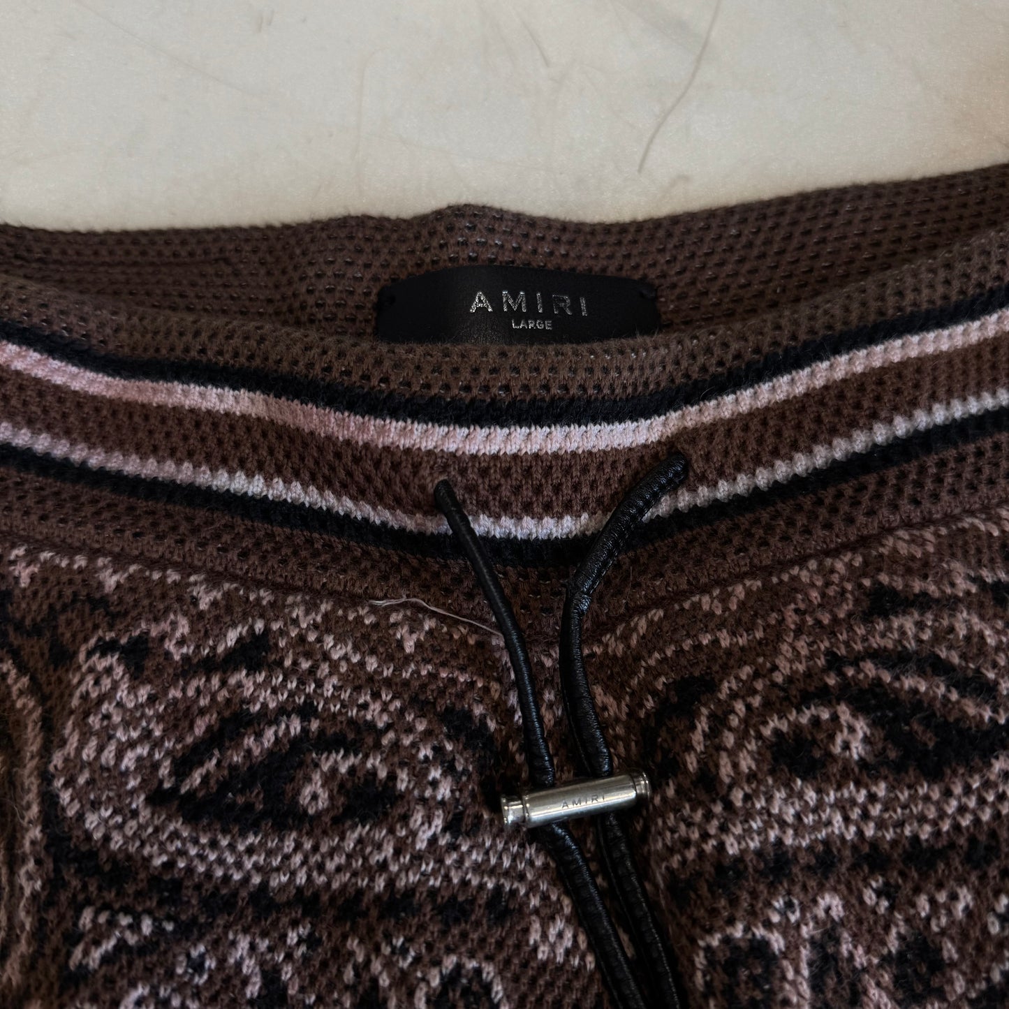 Amiri Paisley Shorts Brown