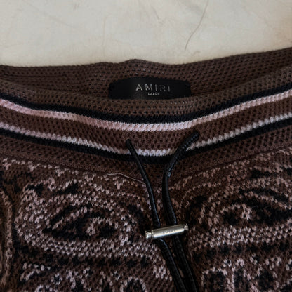 Amiri Paisley Shorts Brown
