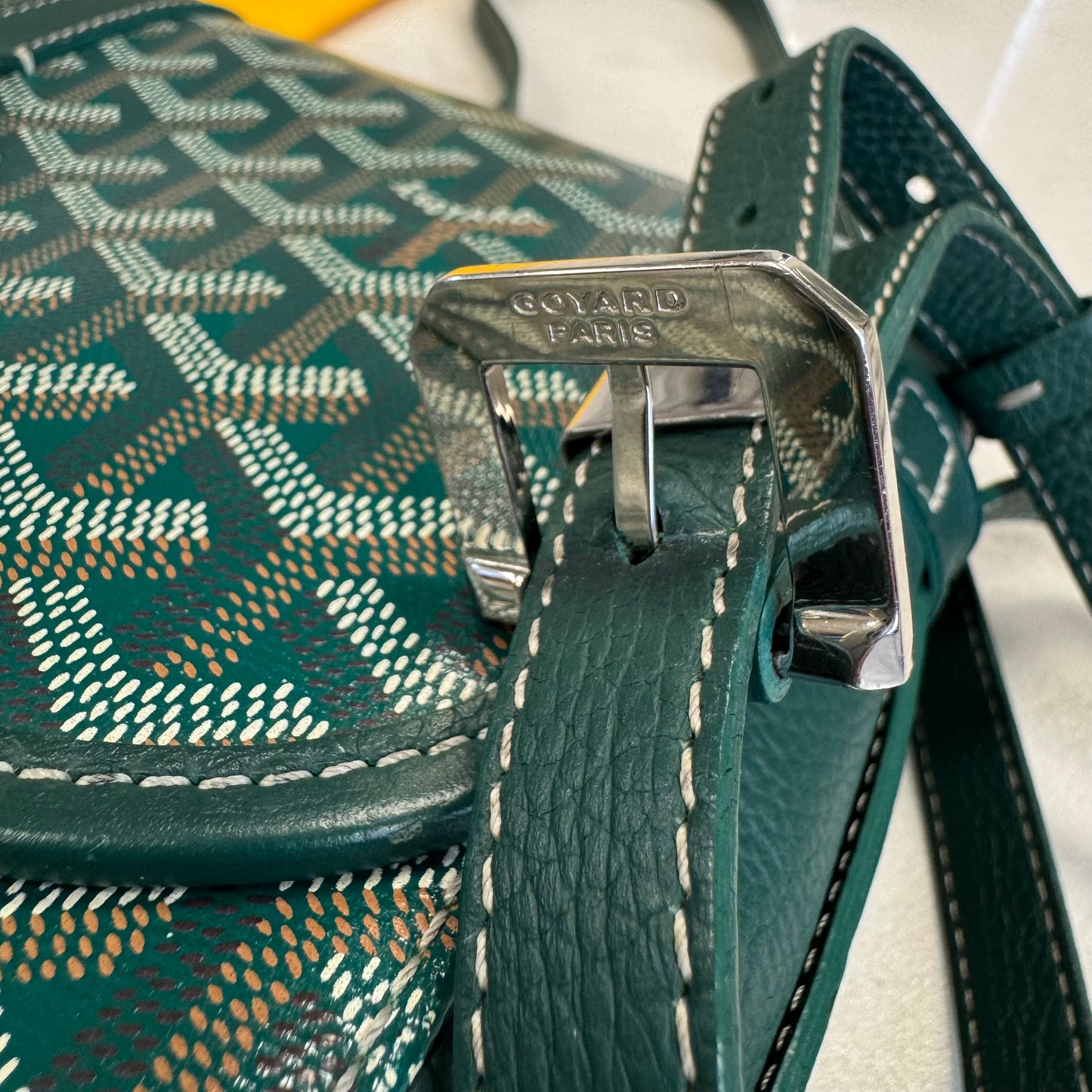 Goyard Belvedere MM Green Messenger Bag