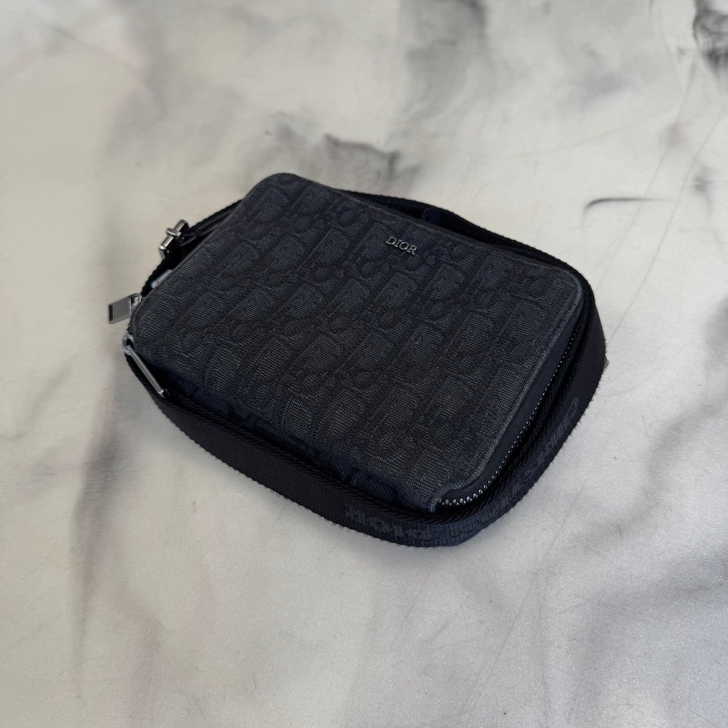 Dior Shoulder Pouch Oblique Black