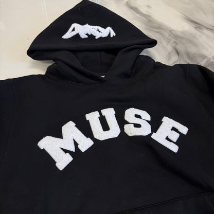 Muse Classic White Logo Hoodie Black