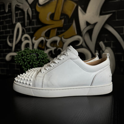 Louboutin Louis Orlato Flat Spikes White