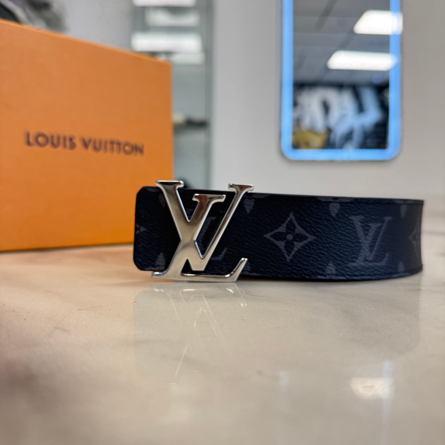 Louis Vuitton Monogram Eclipse Belt Black