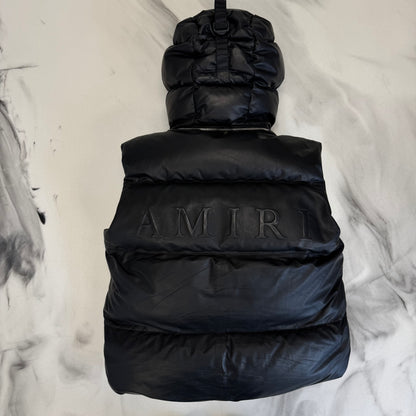Amiri Lambskin Vest Black
