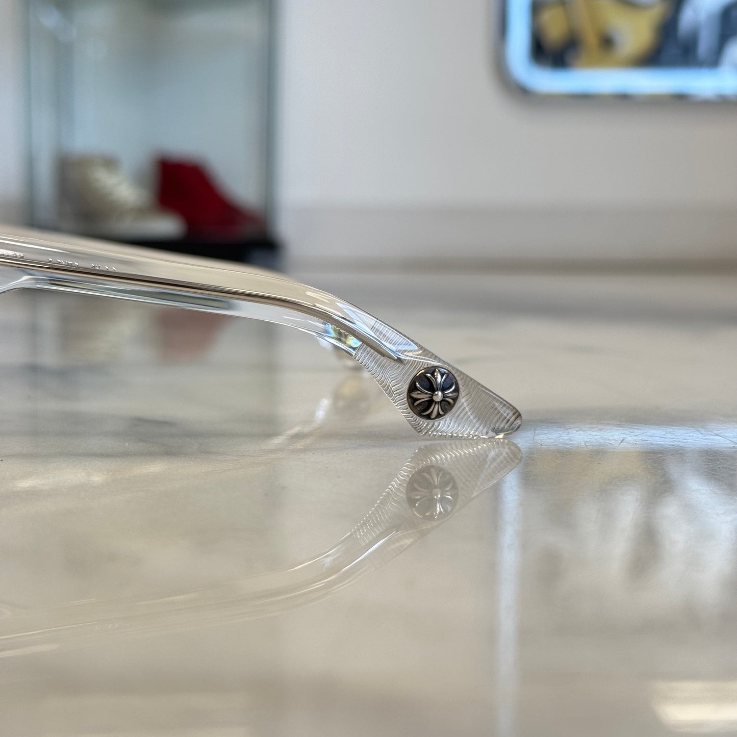 Chrome Hearts Hallamanass Clear Glasses Blue Lenses