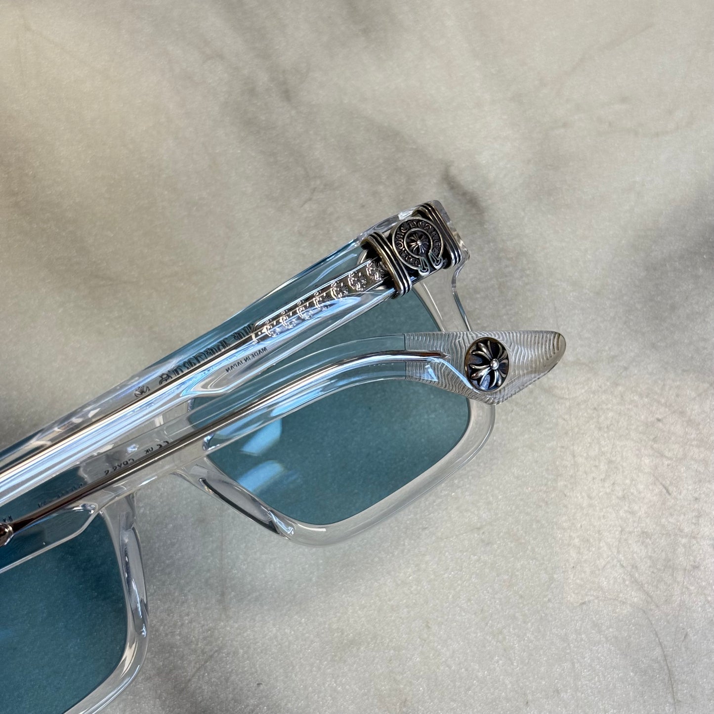 Chrome Hearts Hallamanass Clear Glasses Blue Lenses