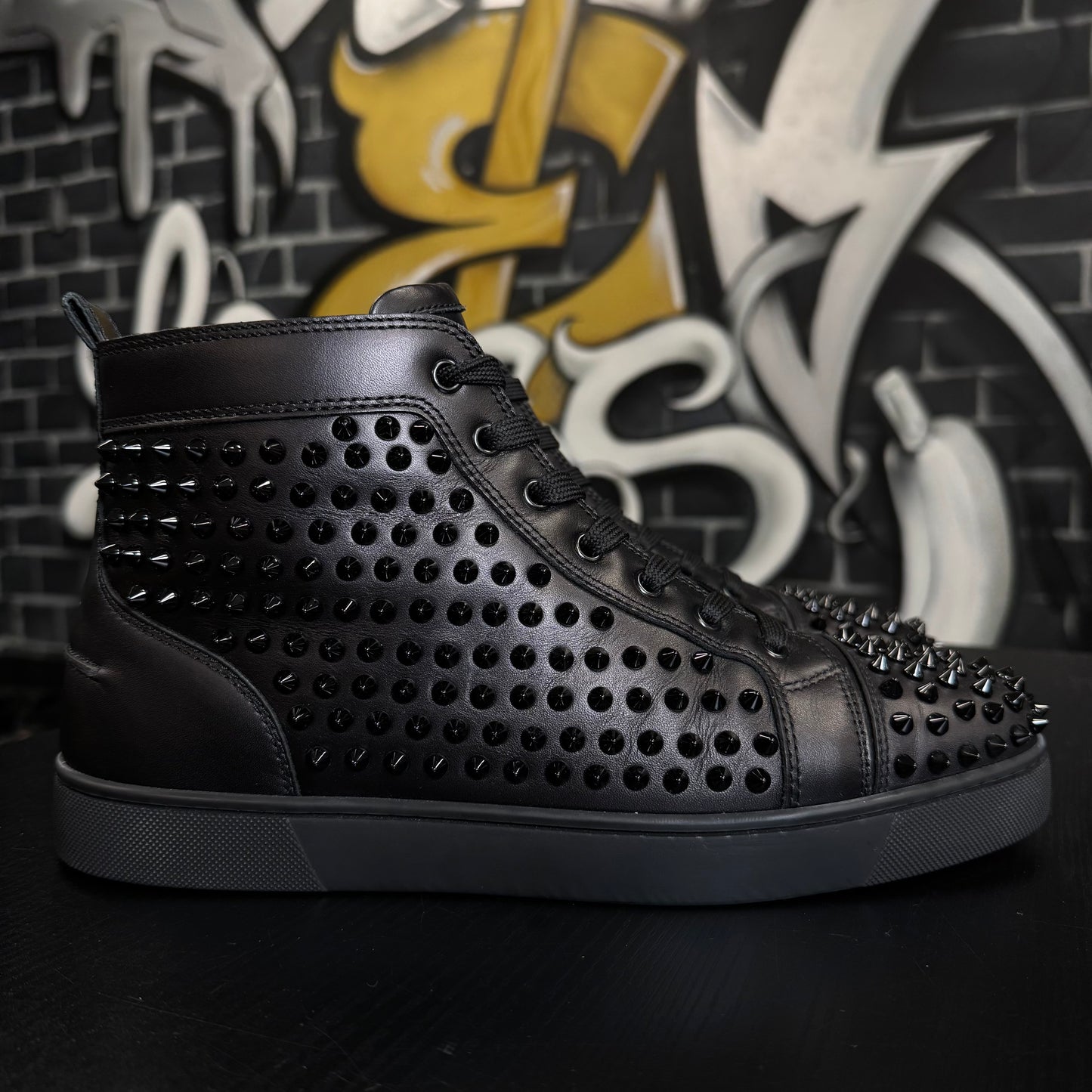 Louboutin Louis Orlato Spike Flat Black