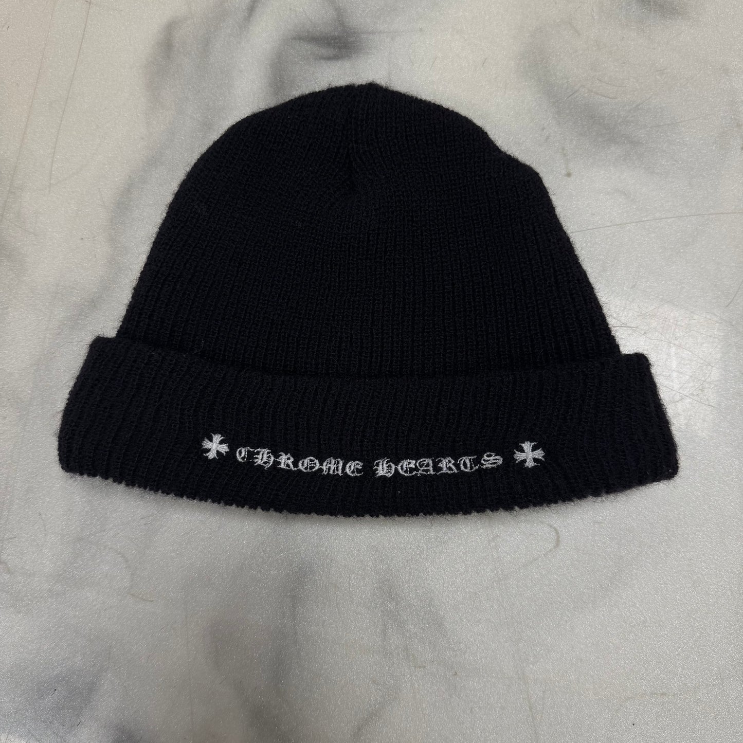 Chrome Hearts Double Logo Beanie Black
