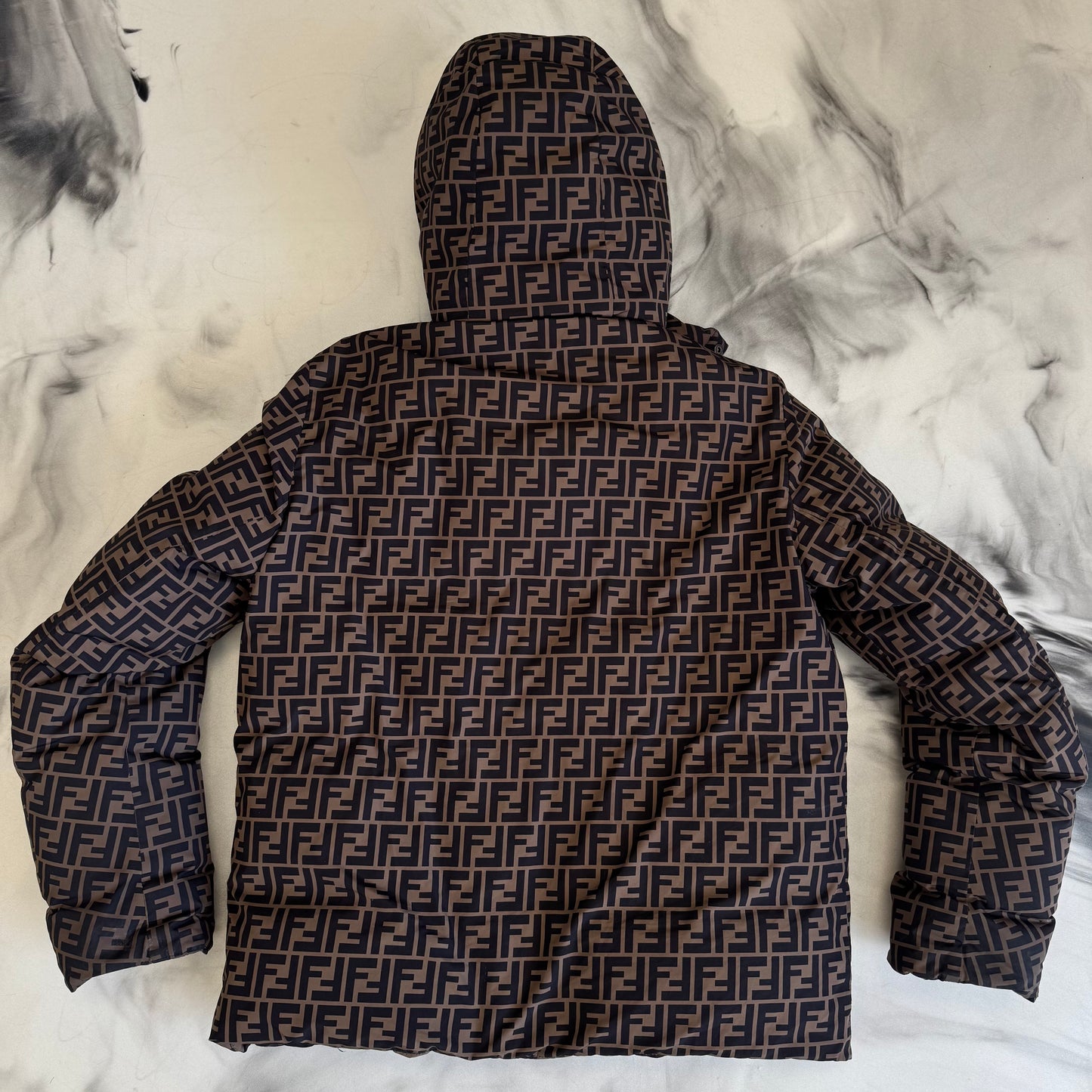 Fendi Reversible Piumino Zucca Striped Jacket