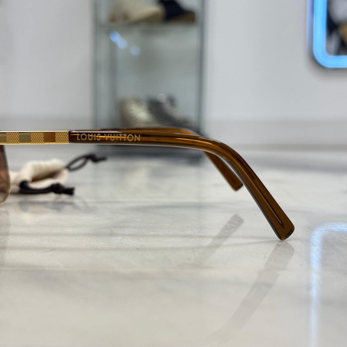 Louis Vuitton Attitude Pilote Gold Sunglasses