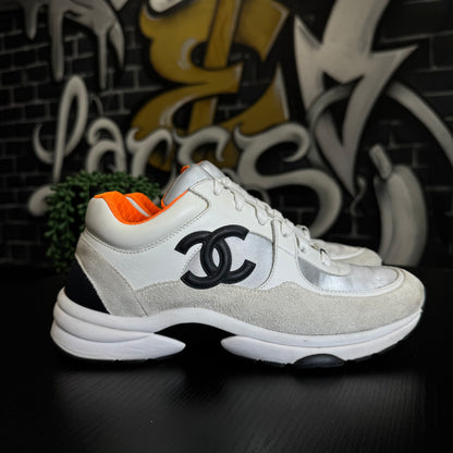 Chanel Trainer White Orange