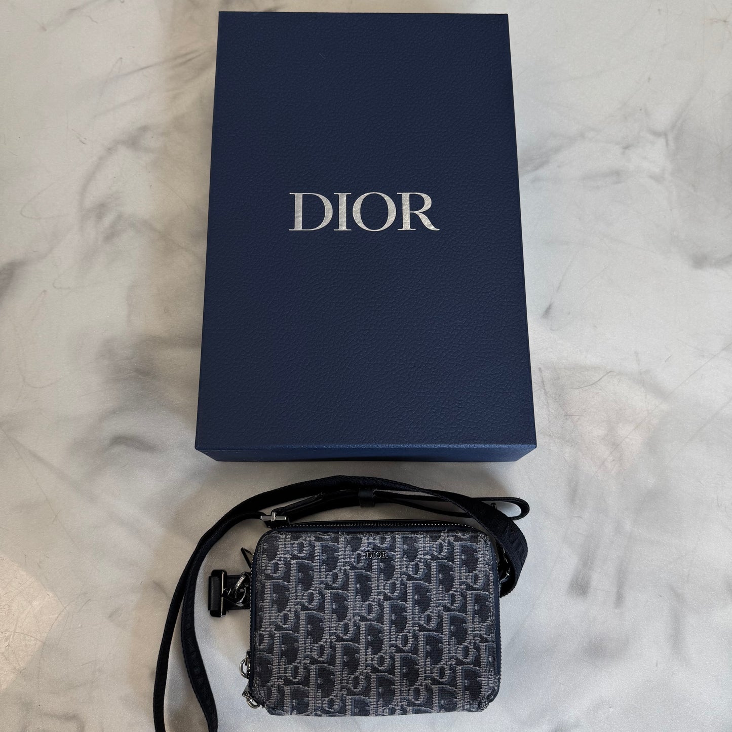 Dior Shoulder Pouch Navy/Grey