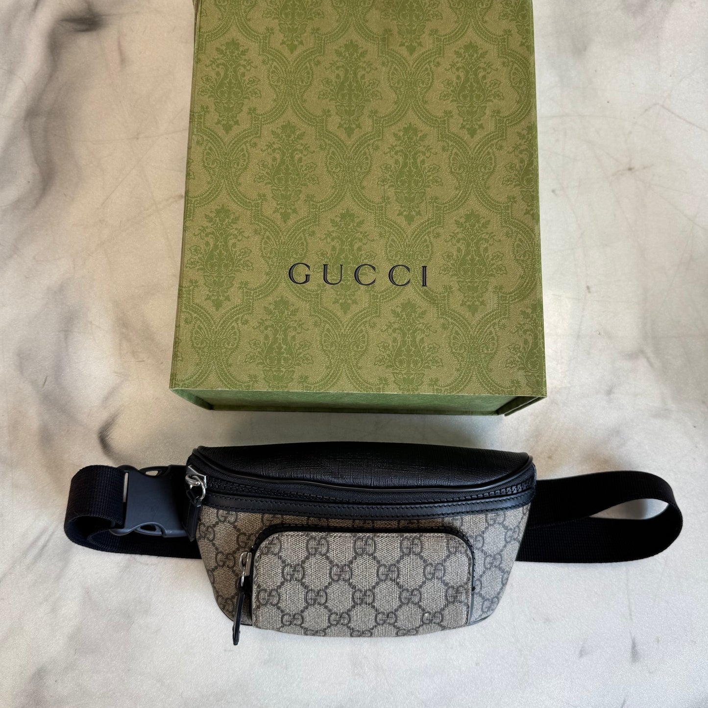 Gucci Monogram Belt Bag Tan