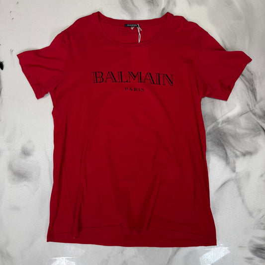 Balmain Logo Tee Red