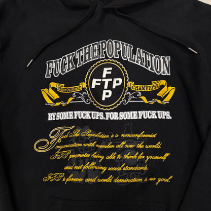 FTP Embroided Hoodie Black
