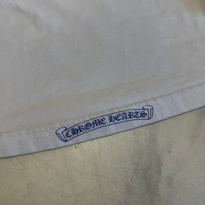 Chrome Hearts Big Cross Back Logo White/Blue