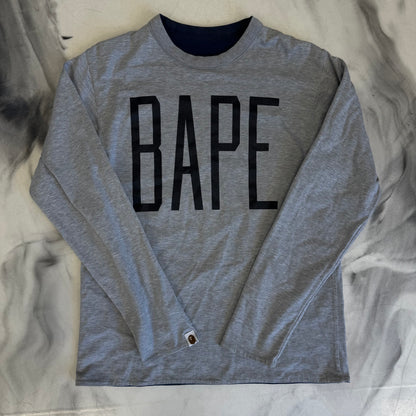 Bape Reversible L/S Navy/Grey
