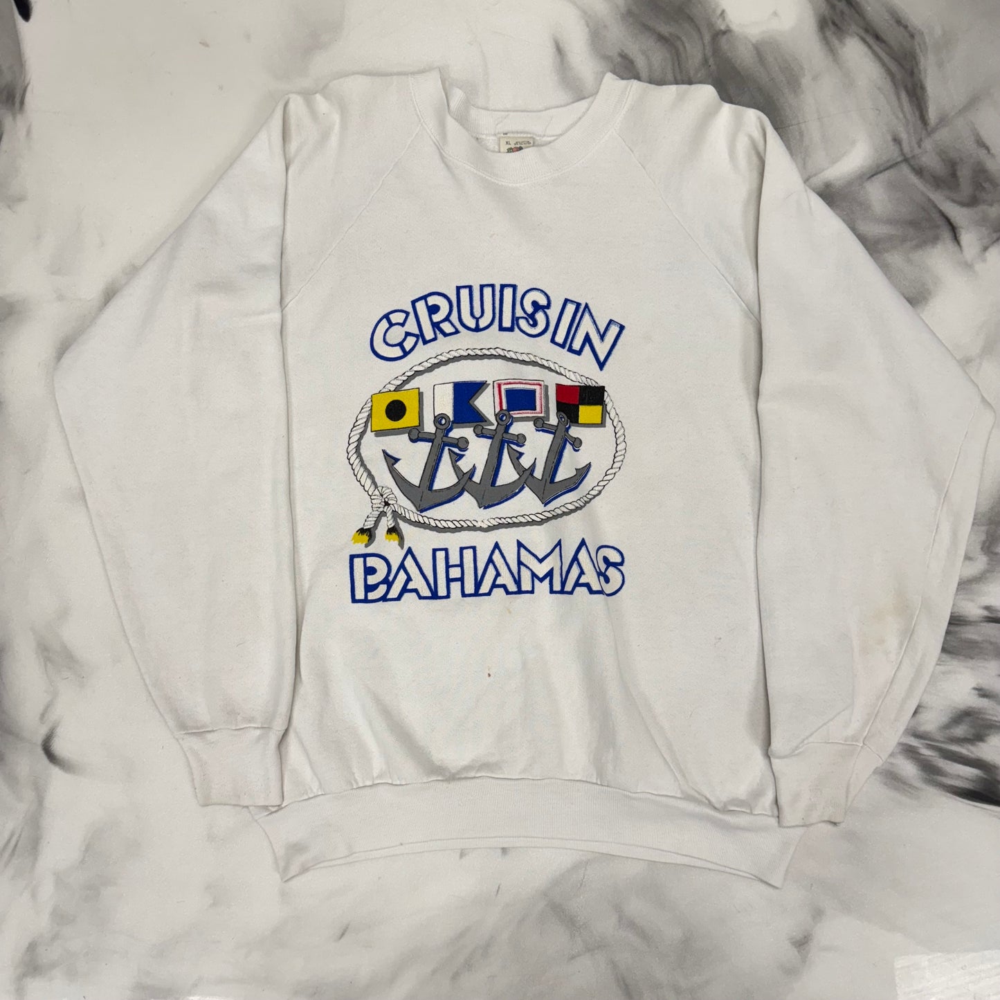 Cruisin' Bahamas White Crewneck