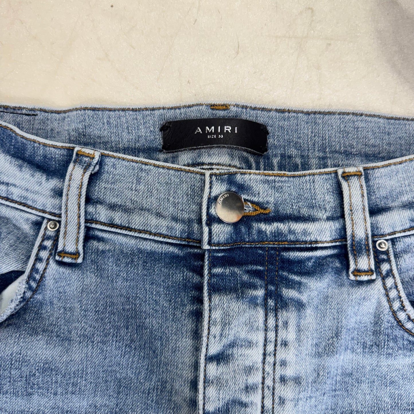 Amiri Jeans Shining Patches Blue
