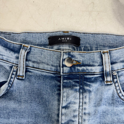 Amiri Jeans Shining Patches Blue
