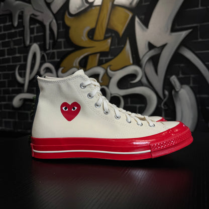 Converse CDG High Cream/Red