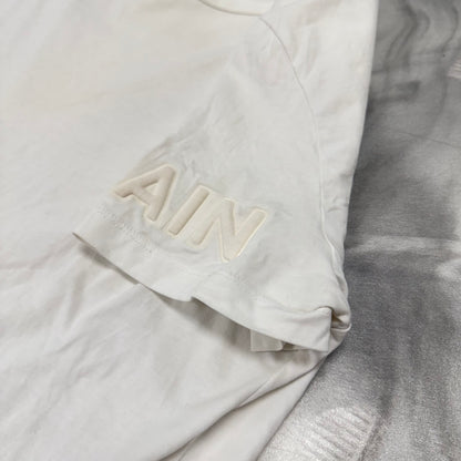 Balmain White Embossed Sleeve Logo Tee