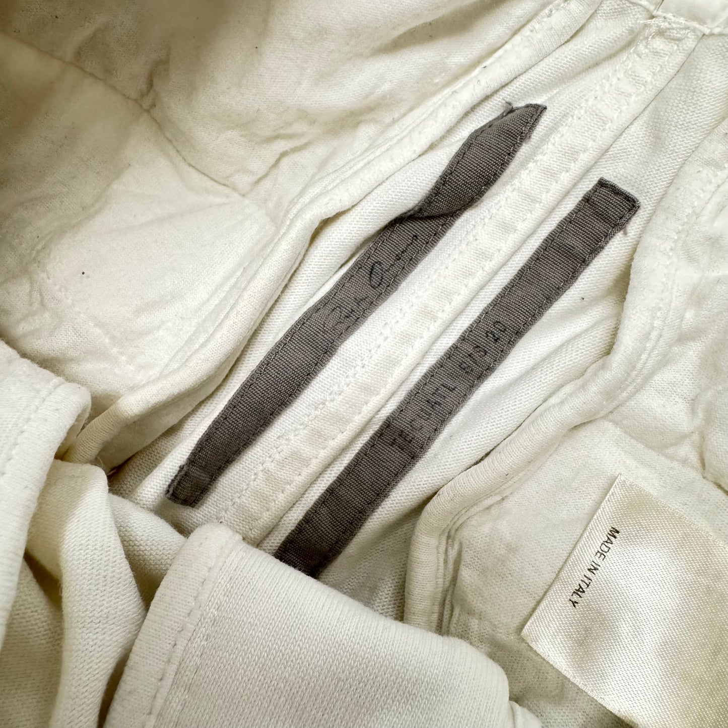 Rick Owens Tecuatl Side Zip Pants White