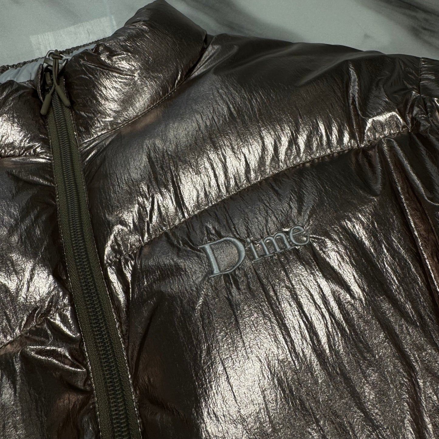Dime Metallic Puffer Jacket