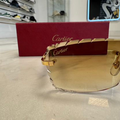 Cartier C Decor White Buffalo Horn Gold Hardware Diamond Cut