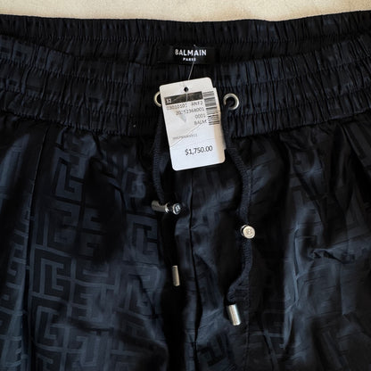 Balmain Monogram Lounge Pants Black