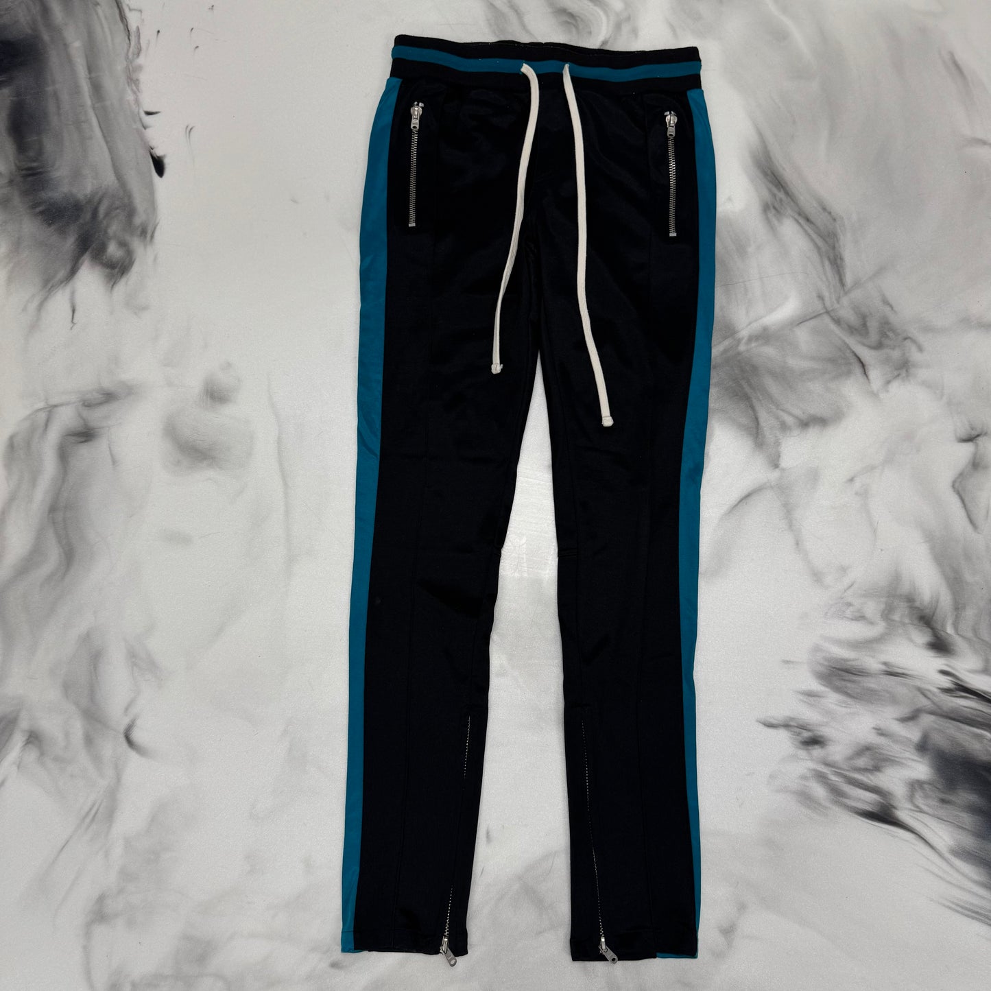 MNML Track Pants Teal Stripe