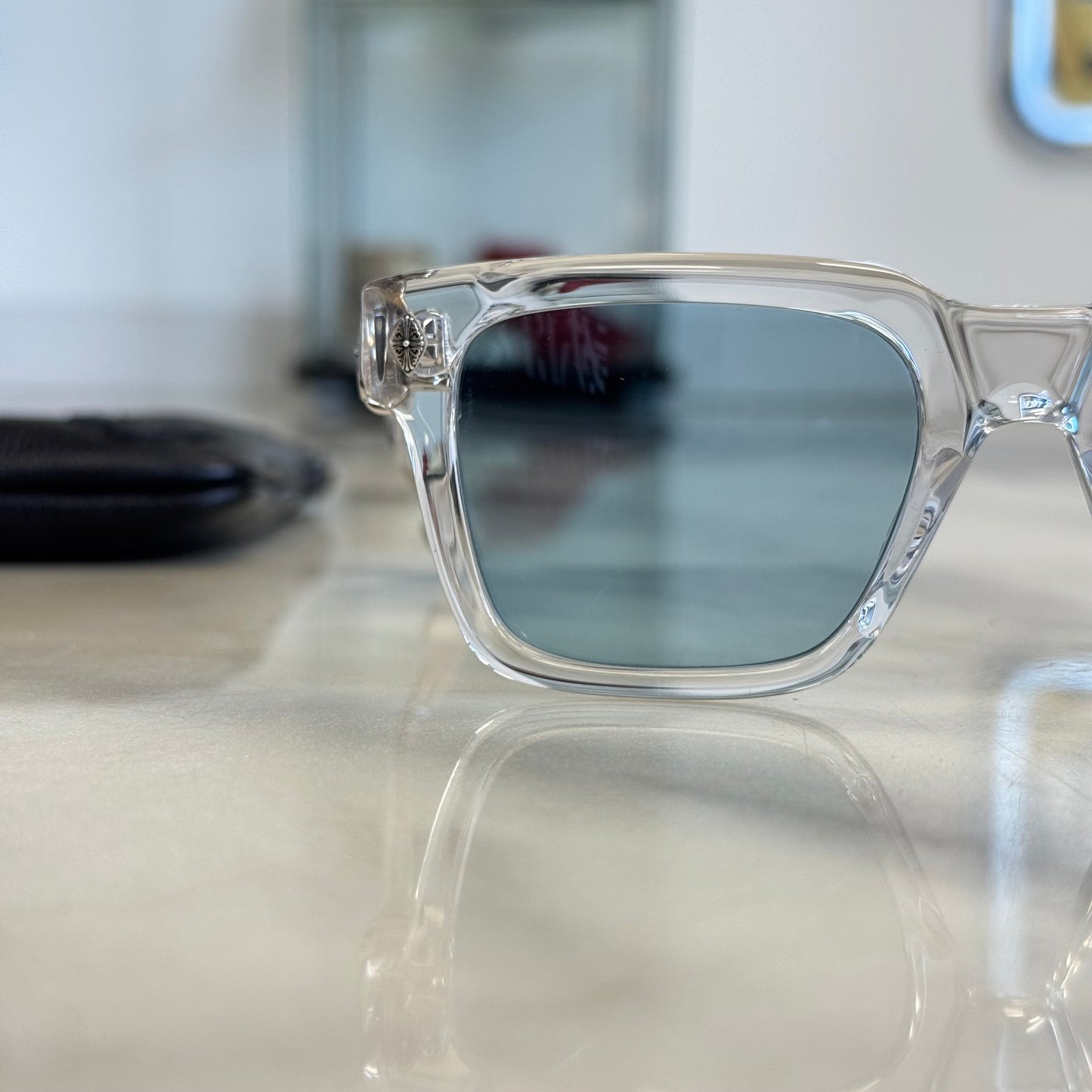 Chrome Hearts Hallamanass Clear Glasses Blue Lenses