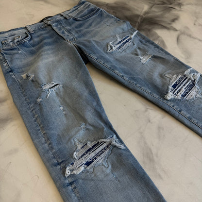 Amiri Bandana Blue Jeans