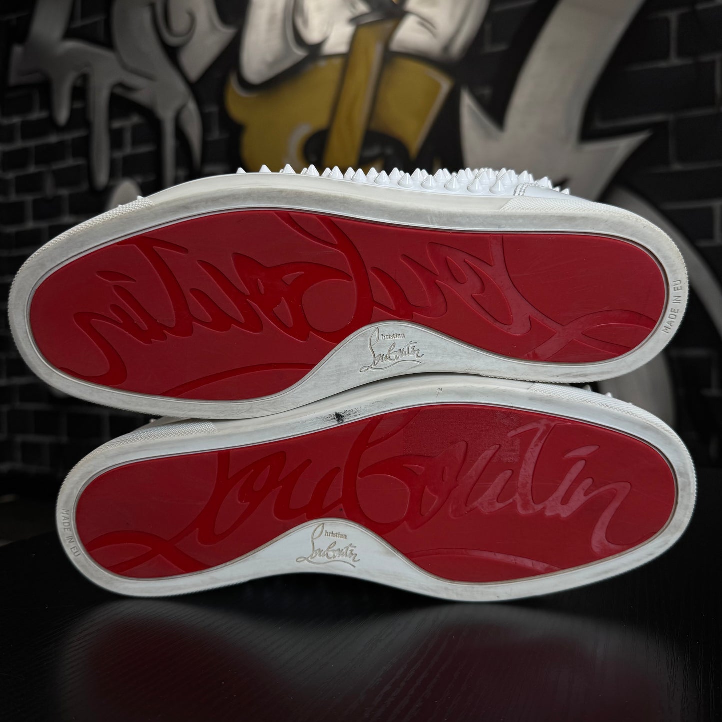 Louboutin Louis Spike Orlato Flat White