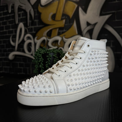 Louboutin Louis Spike Orlato Flat White