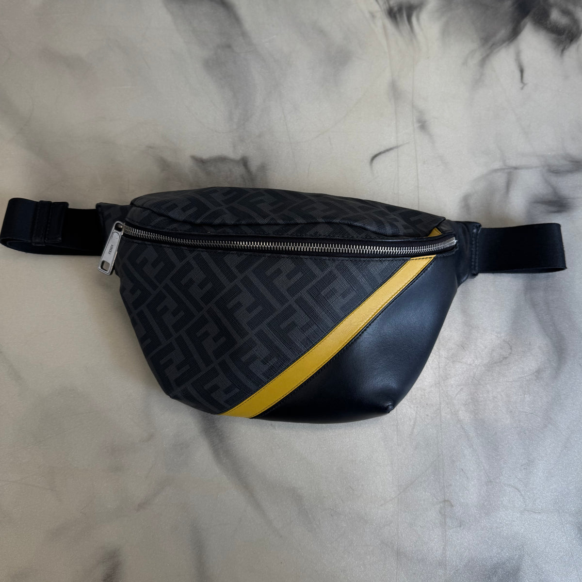 Fendi Zucca Monogram Belt Bag Black
