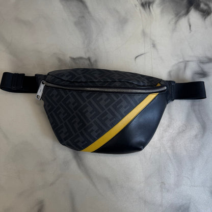 Fendi Zucca Monogram Belt Bag Black