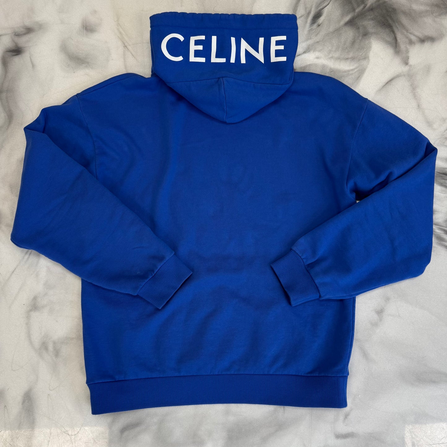 Celine Hoodie Hood Logo Blue
